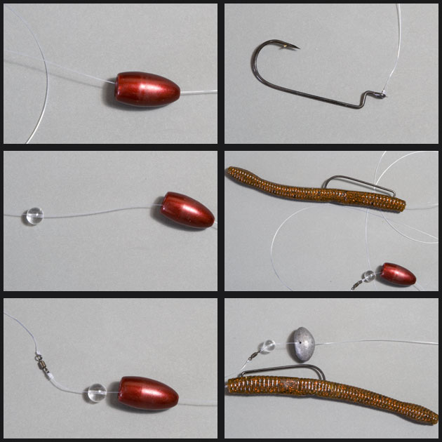 How to tie a carolina rig for bass fishing plastics